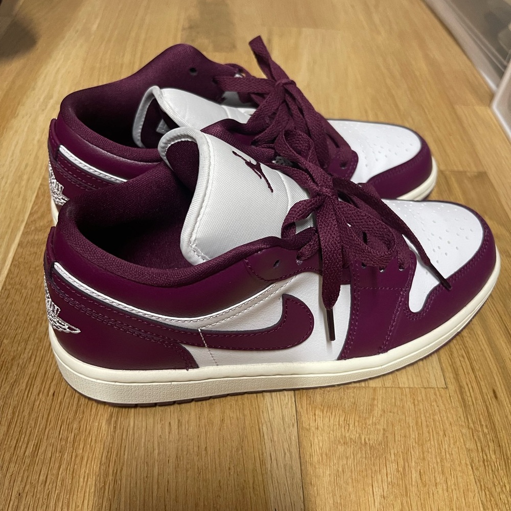 Jordan Women's Sneakers in Maroon and White